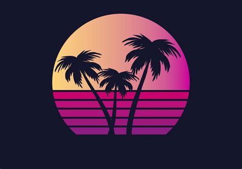 Palm Tree Sunset Logo Free Stock Photo - Public Domain Pictures