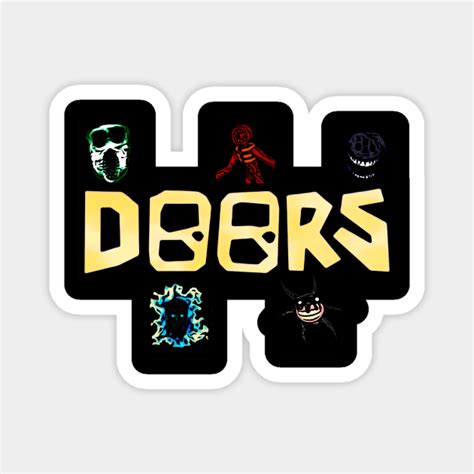 Doors Logo and Monsters - Roblox - Magnet | TeePublic