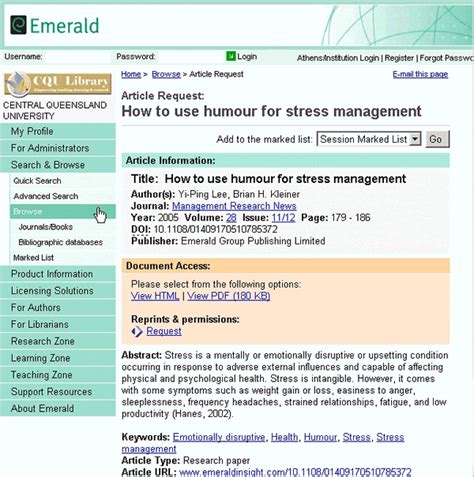 Database Journals