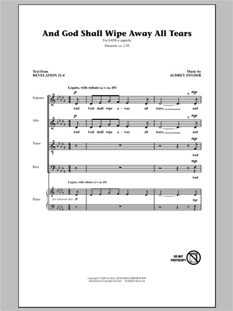 And God Shall Wipe Away All Tears | Sheet Music Direct