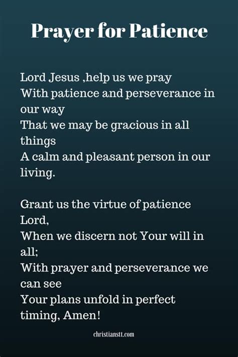 Prayer for Patience - Christian Inspirational Prayers