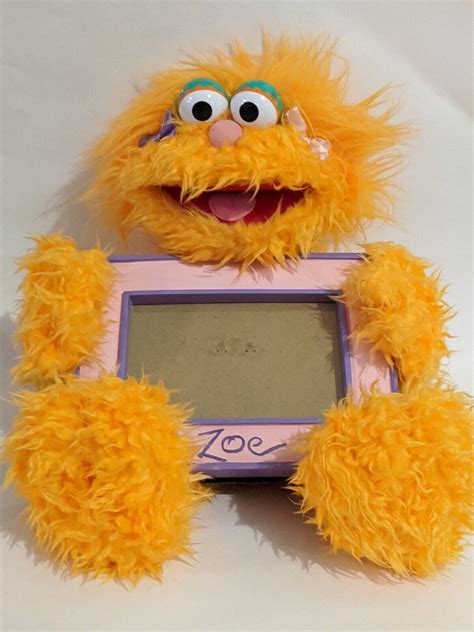 Sesame Street Place Zoe Zoey Plush Picture Frame Rare 2005 Sesame Place Photo | #4600144881