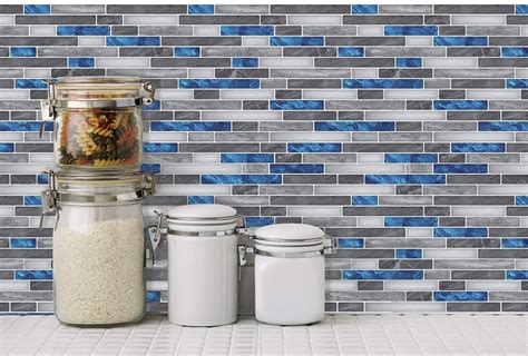 A17086 - Art3d Peel & Stick Brick Kitchen Backsplash Self-Adhesive Wall Tile Stone Design, 10 Sheets