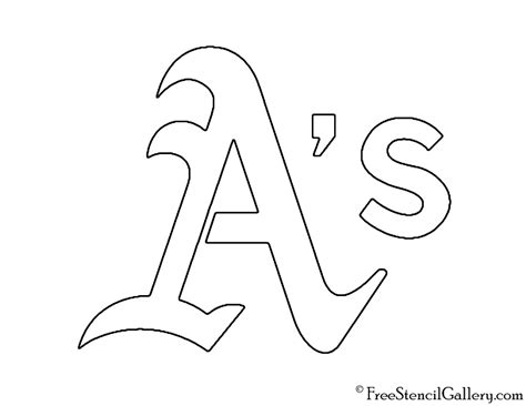 MLB - Oakland Athletics Logo Stencil | Free Stencil Gallery