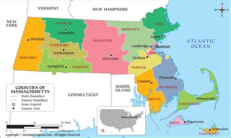 Buy Massachusetts County Map Online, Purchase Massachusetts County Map