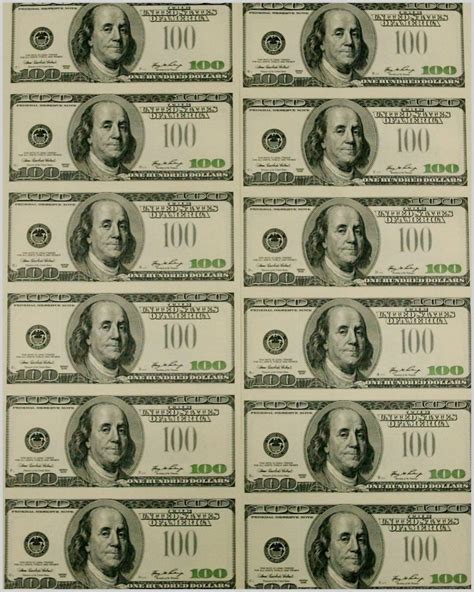 Fake 1 Dollar Bill Printable