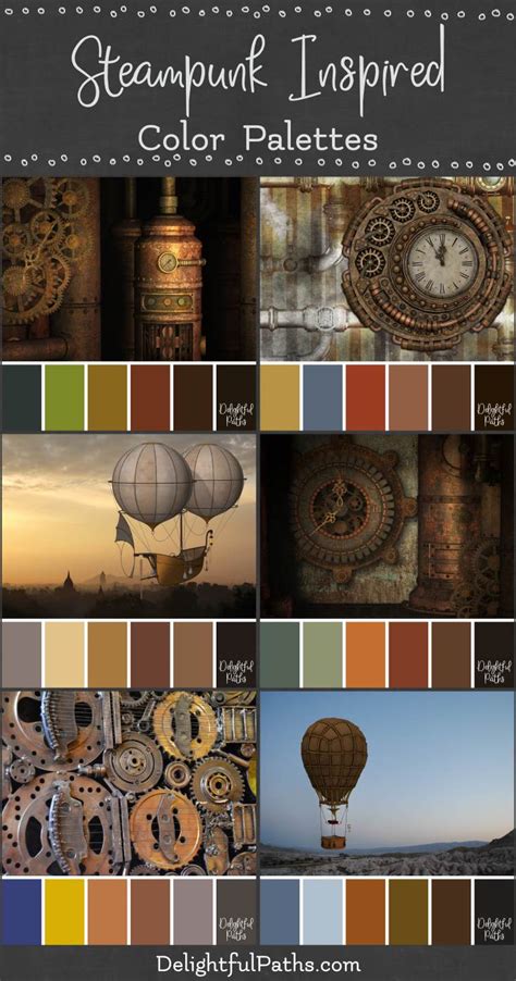 Steampunk Inspired Color Palettes - Delightful Paths