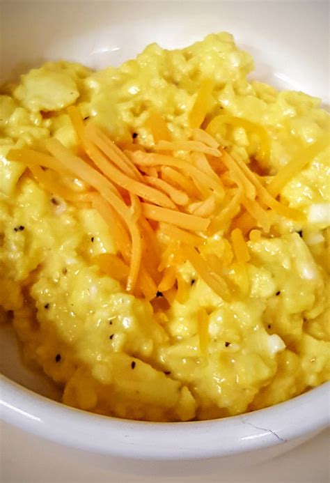 Creamy microwave scrambled eggs