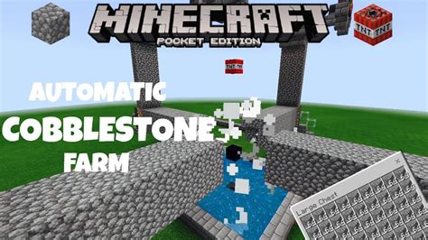 AUTOMATIC COBBLESTONE FARM in MCPE/Tutorial - YouTube