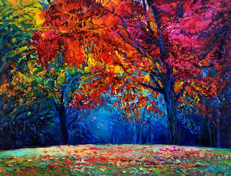 Autumn Landscape By Ivailo Nikolov Painting by Boyan Dimitrov