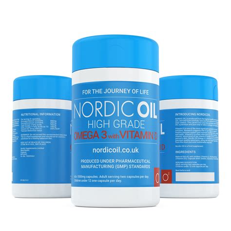 Nordic Supplements 1000 mg Pharmaceutical Grade Omega 3 Fish Oil with - Nordic Oil