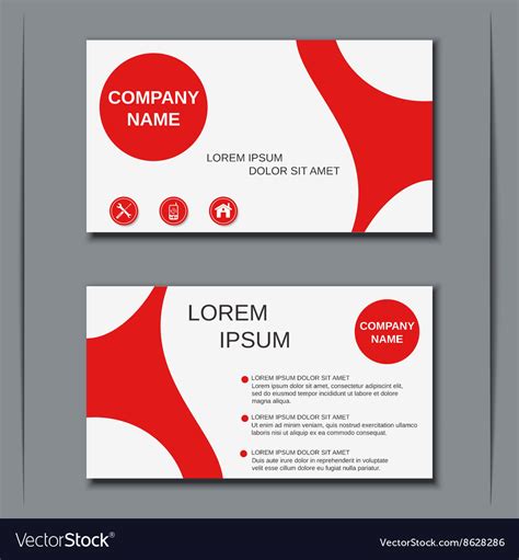 Visiting card design template Royalty Free Vector Image