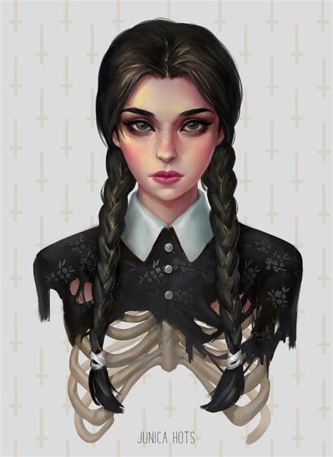 ArtStation - Wednesday, Junica Hots | Wednesday addams, Wednesday ...