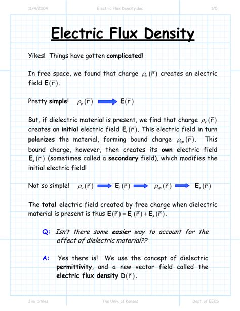 Electric Flux Density