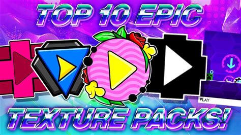 TOP 10 EPIC TEXTURE PACKS! FOR GEOMETRY DASH 2.11 [#16] | Irving ...