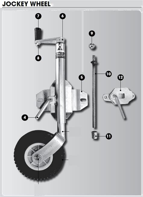 CM Jockey Wheel - Spare Parts 4 to 12 - Upper Section- CM Jockey Wheels ...