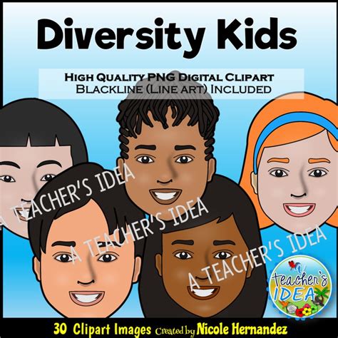 Diverse Kids Clipart, Diversity Kids Clipart, Multicultural Kids ...