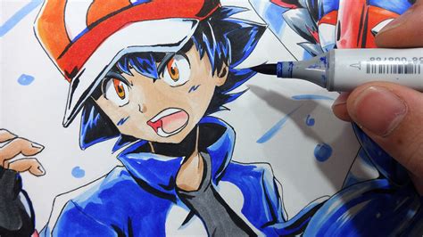 Ash Greninja POKEMON X Y COPIC Timelapse Video by isacsamuel on DeviantArt