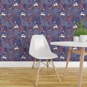 Mystical Unicorn Wallpaper Night Forest Unicorn by Rebecca_reck_art ...