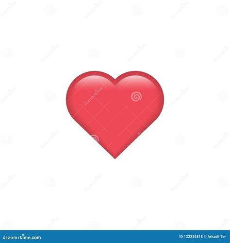 Red Vector Heart Icon. Heart Emoji. Heart Sticker. Love Symbol Valentine`s Day. Element For ...