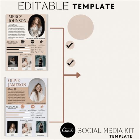2-Page Influencer Template Rate Card Template | Social Media Template | Content Creator Template ...