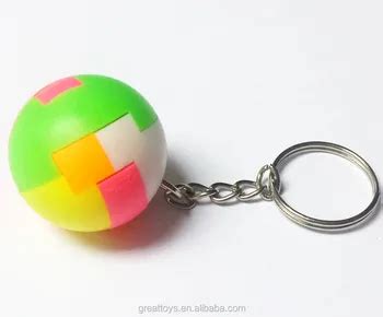 3cm Puzzle Ball Key Chain Rings - Ideal Pinata Vending Filler Cake Decoration Birthday Party ...