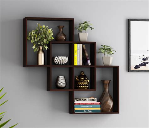 Buy Grizzo Wall Shelf (Walnut Finish) Online in India at Best Price ...