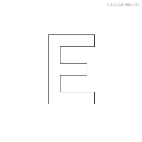 Letter E Printable Alphabet Stencil Templates - Stencil Letters Org