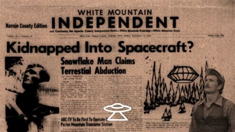 Travis Walton | White Mountain Independent Newspaper | November 14, 1975 | Saucer - YouTube