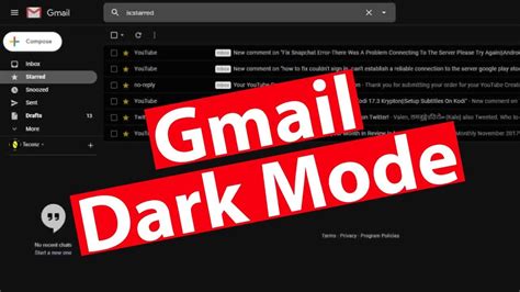 How To Enable Dark Mode On Gmail For Windows Pc & Mac - YouTube