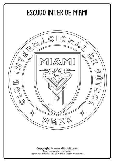 Escudo de Inter Miami para colorear – DibuHit