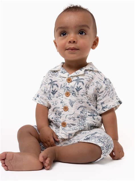 Modern Moments by Gerber Baby Boy Shirt and Short Outfit Set, Sizes 0/3 ...