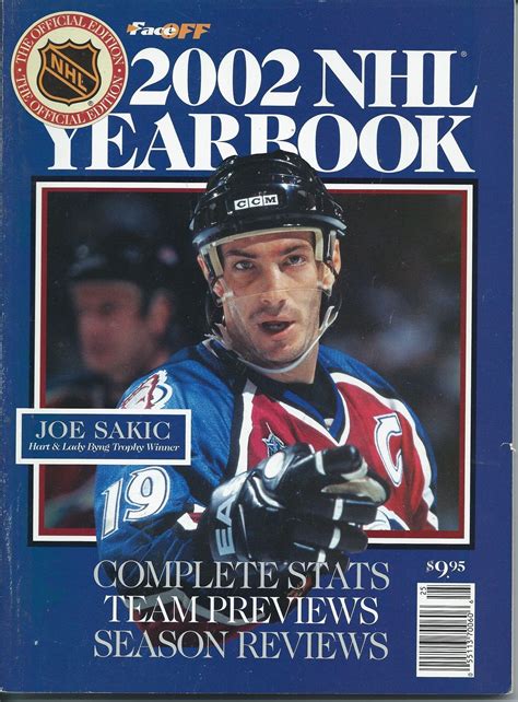 Second Silver - 2002 NHL Yearbook Faceoff The Official Edition Joe ...