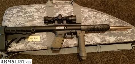 ARMSLIST - For Sale: NEW GLOCK 21 45 ACP CARBINE CONVERSION UNIT/2-13 RD MAGS/BIPOD/SCOPE/RANGE ...