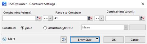 Optimization Constraints