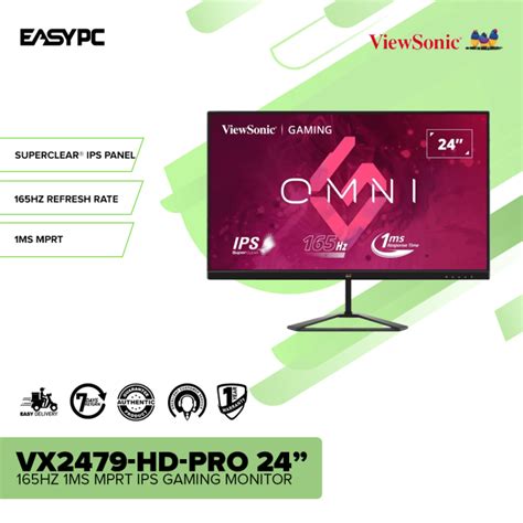 EasyPC | ViewSonic VX2479-HD-PRO 24 Inches 165Hz /180Hz and VX2779-HD ...