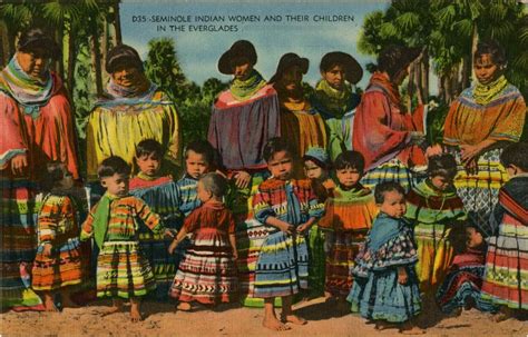 Seminole Indian women and their children in the Everglades. | Florida ...