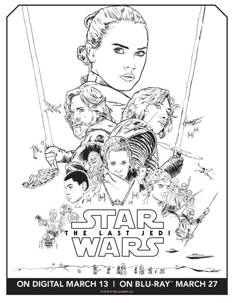 Star Wars The Last Jedi Coloring Page