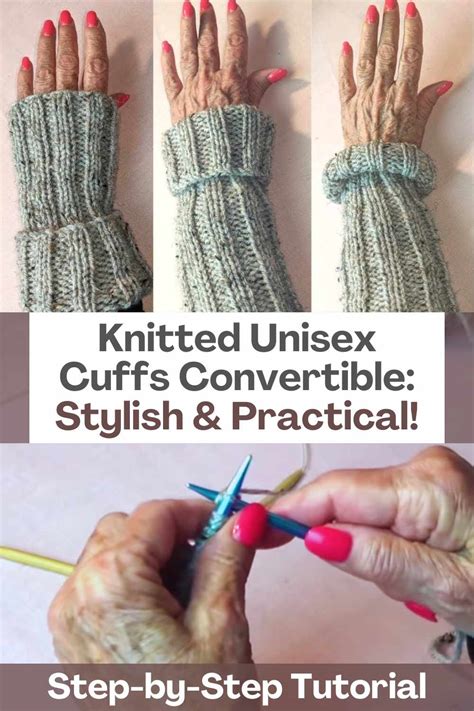 Knitted Unisex Cuffs Convertible: Stylish & Practical!