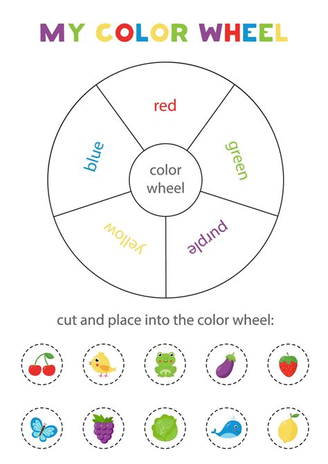 My color wheel. Educational game for learning primary colors. 2069441 ...