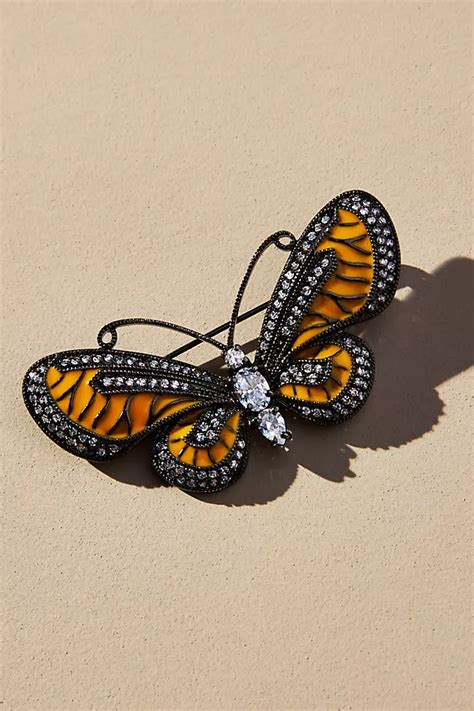 Enamel Butterfly Brooch | Anthropologie