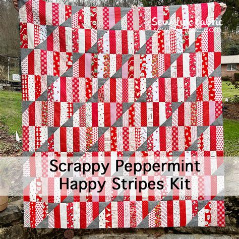 Scrappy Peppermint Stripes Quilt Kit – Sew Lux Fabric