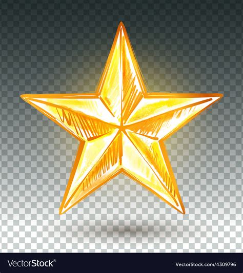 Golden star Royalty Free Vector Image - VectorStock