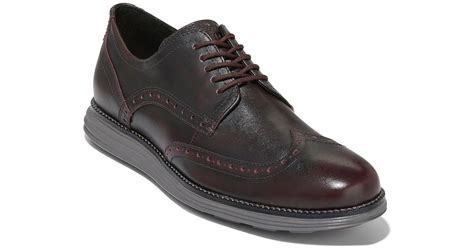 Cole Haan Original Grand Wingtip Oxford in Black for Men | Lyst