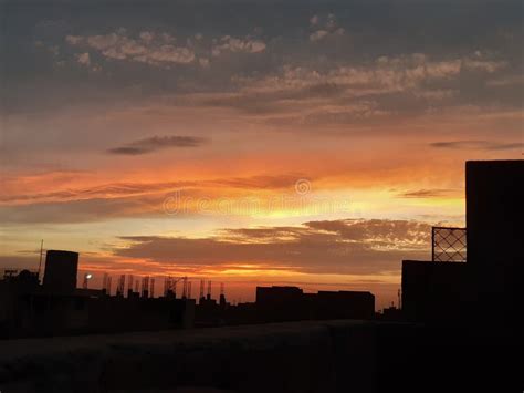 Beautiful Sunset Sky in the City of Pakistan. Stock Image - Image of ...