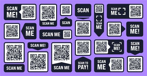 Scan me qr code sticker online payment special Vector Image