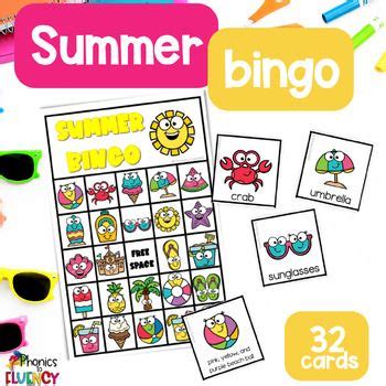 Summer Bingo Cards - End of the Year Bingo - Phonics to Fluency in 2024 | Summer bingo cards ...