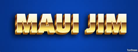 Maui Jim Text Effect and Logo Design Brand