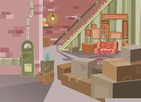 The Basement | Illustration environment, Environment illustration, Animation background