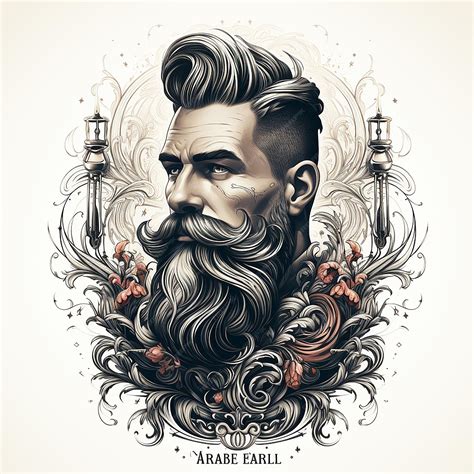Premium AI Image | barber emblem illustration logo white background